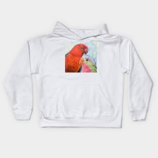 King Parrot and Princess Parrot Kids Hoodie